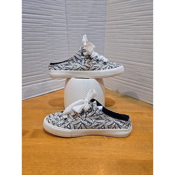 Rocket Dog Women's Size 7.5 Slip On Palm Tree Floral Beach Preppy Spring Summer - Picture 2 of 12